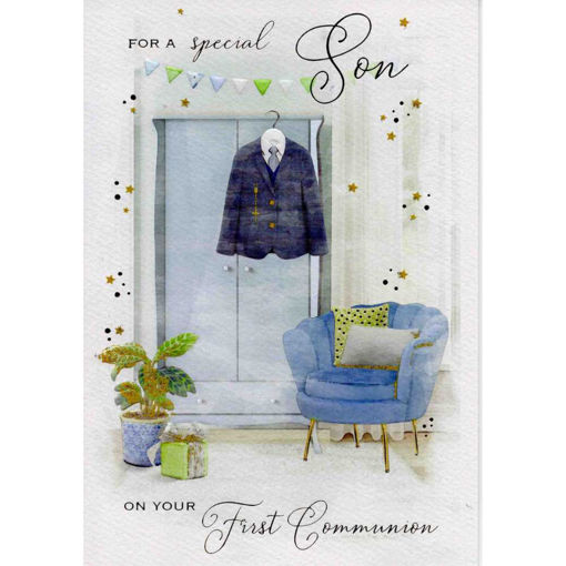 Picture of FOR A SPECIAL SON ON YOUR FIRST COMMUNION CARD